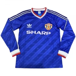 Manchester United Retro Trøje 1986-88 Udebane Mænd Lange Ærmer