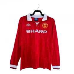 Manchester United Retro Trøje 1992-94 Hjemmebane Mænd Lange Ærmer