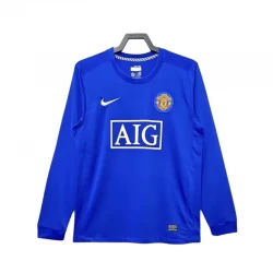 Manchester United Retro Trøje 2007-08 Udebane Mænd Lange Ærmer