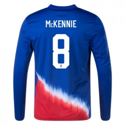Mckennie #8 USA Fodboldtrøjer Copa America 2024 Udebanetrøje Mænd Lange Ærmer