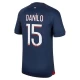 Paris Saint-Germain PSG Danilo #15 Fodboldtrøjer 2023-24 Hjemmebanetrøje Mænd