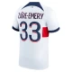 Paris Saint-Germain PSG Fodboldtrøjer 2023-24 Zaire-Emery #33 Udebanetrøje Mænd