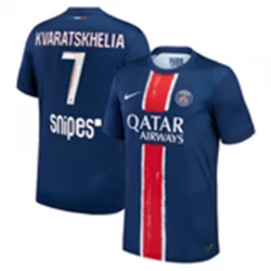 Paris Saint-Germain PSG Khvicha Kvaratskhelia #7 Fodboldtrøjer 2024-25 Hjemmebanetrøje Mænd