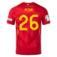 Pedri #26 Spanien Fodboldtrøjer EM 2024 Hjemmebanetrøje Mænd