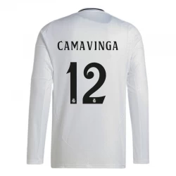 Real Madrid Camavinga #12 Fodboldtrøjer 2024-25 Hjemmebanetrøje Mænd Lange Ærmer