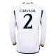Real Madrid Carvajal #2 Fodboldtrøjer 2023-24 Hjemmebanetrøje Mænd Lange Ærmer