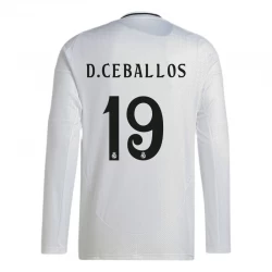 Real Madrid D. Ceballos #19 Fodboldtrøjer 2024-25 Hjemmebanetrøje Mænd Lange Ærmer