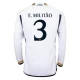 Real Madrid E. Militao #3 Fodboldtrøjer 2023-24 Hjemmebanetrøje Mænd Lange Ærmer
