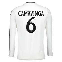 Real Madrid Eduardo Camavinga #6 Fodboldtrøjer 2024-25 Hjemmebanetrøje Mænd Lange Ærmer