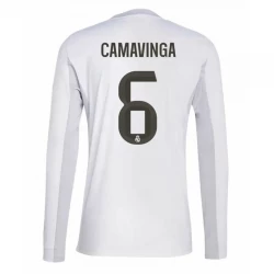 Real Madrid Eduardo Camavinga #6 Fodboldtrøjer 2025-26 Hjemmebanetrøje Mænd Lange Ærmer