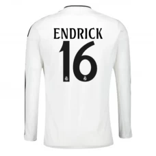 Real Madrid Endrick #16 Fodboldtrøjer 2024-25 Hjemmebanetrøje Mænd Lange Ærmer