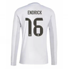 Real Madrid Endrick #16 Fodboldtrøjer 2025-26 Hjemmebanetrøje Mænd Lange Ærmer