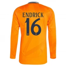 Real Madrid Fodboldtrøjer 2024-25 Endrick #16 Udebanetrøje Mænd Lange Ærmer