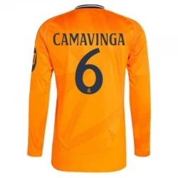 Real Madrid Fodboldtrøjer 2024-25 HP Eduardo Camavinga #6 Udebanetrøje Mænd Lange Ærmer