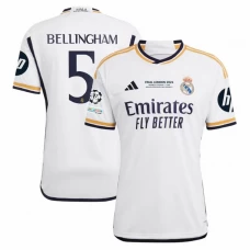 Real Madrid Jude Bellingham #5 Fodboldtrøjer 2023-24 Final London HP Hjemmebanetrøje Mænd