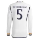 Real Madrid Jude Bellingham #5 Fodboldtrøjer 2023-24 Hjemmebanetrøje Mænd Lange Ærmer