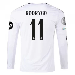 Real Madrid Rodrygo #11 Fodboldtrøjer 2024-25 HP Hjemmebanetrøje Mænd Lange Ærmer