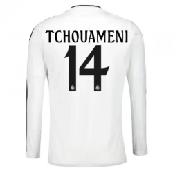 Real Madrid Tchouameni #14 Fodboldtrøjer 2024-25 Hjemmebanetrøje Mænd Lange Ærmer