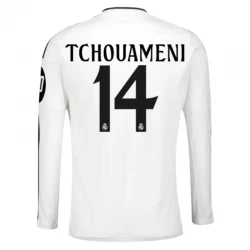 Real Madrid Tchouameni #14 Fodboldtrøjer 2024-25 HP Hjemmebanetrøje Mænd Lange Ærmer