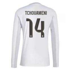 Real Madrid Tchouameni #14 Fodboldtrøjer 2025-26 Hjemmebanetrøje Mænd Lange Ærmer