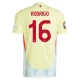 Rodrigo #16 Spanien Fodboldtrøjer EM 2024 Udebanetrøje Mænd