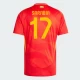 Sarabia #17 Spanien Fodboldtrøjer EM 2024 Hjemmebanetrøje Mænd