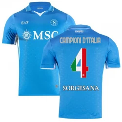 SSC Napoli Campioni D Italia #4 Fodboldtrøjer 2024-25 Hjemmebanetrøje Mænd