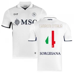 SSC Napoli Fodboldtrøjer 2024-25 Campioni D Italia #4 Udebanetrøje Mænd