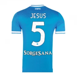 SSC Napoli Jesus #5 Fodboldtrøjer 2025-26 Hjemmebanetrøje Mænd