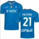 SSC Napoli Politano #21 Fodboldtrøjer 2023-24 Hjemmebanetrøje Mænd