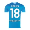 SSC Napoli Simeone #18 Fodboldtrøjer 2025-26 Hjemmebanetrøje Mænd