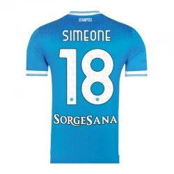 SSC Napoli Simeone #18 Fodboldtrøjer 2025-26 Hjemmebanetrøje Mænd
