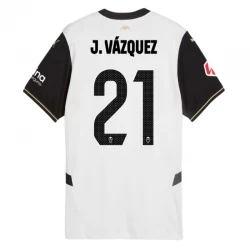 Valencia CF J. Vazquez #21 Fodboldtrøjer 2024-25 Hjemmebanetrøje Mænd