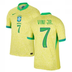 Vinicius Junior #7 Brasilien Fodboldtrøjer Copa America 2024 Hjemmebanetrøje Mænd