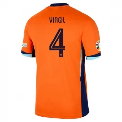 Virgil van Dijk #4 Holland Fodboldtrøjer EM 2024 Hjemmebanetrøje Mænd