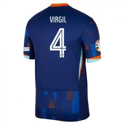 Virgil van Dijk #4 Holland Fodboldtrøjer EM 2024 Udebanetrøje Mænd