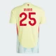 Vivian #25 Spanien Fodboldtrøjer EM 2024 Udebanetrøje Mænd