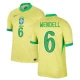 Wendell #6 Brasilien Fodboldtrøjer Copa America 2024 Hjemmebanetrøje Mænd