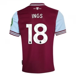 West Ham United Ings #18 Fodboldtrøjer 2024-25 Hjemmebanetrøje Mænd