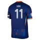 Xavi #11 Holland Fodboldtrøjer EM 2024 Udebanetrøje Mænd